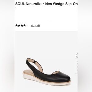 *NWOT* Naturalizer Black Wedge Slip-On Shoes